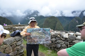 Our guide, explaining the history of the Sacred City.